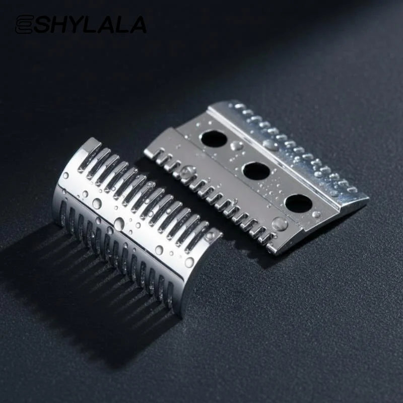 Razor Stainless Steel Top Aggressive Chrome Color Double-edged Mens Slant Safety Razor Head Replacement Accessory