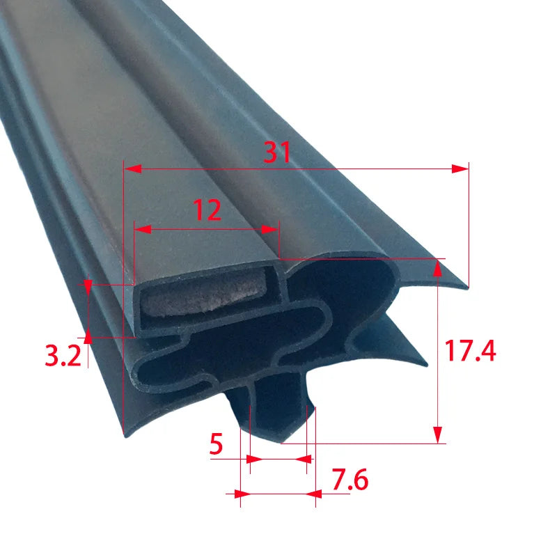 Refrigerator Door Seal — 2.5M — PVC Magnetic