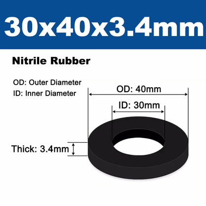 Beicai 1/8" 1/4" 3/8" 1/2" 3/4" ~ 2" BSP NBR Nitrile Rubber Washing Machine Shower Hose Washers Gaskets Thick 1.4mm-3.5mm