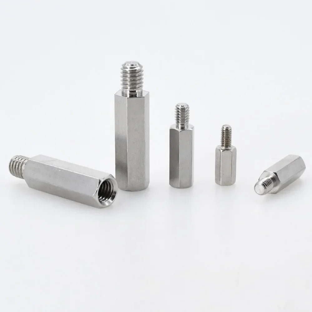Male to Female Hex Standoff Motherboard Rack Stud Mount Spacer Column Stainless Steel Screws Bolts Standoffs M2 M2.5 M3 M4 M5 M6