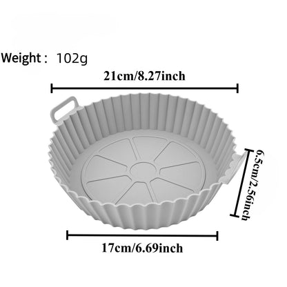 Reusable Air Fryer Liner, Divided Air Fryer Baking Pan, Silicone Baking Mat Cake Mold