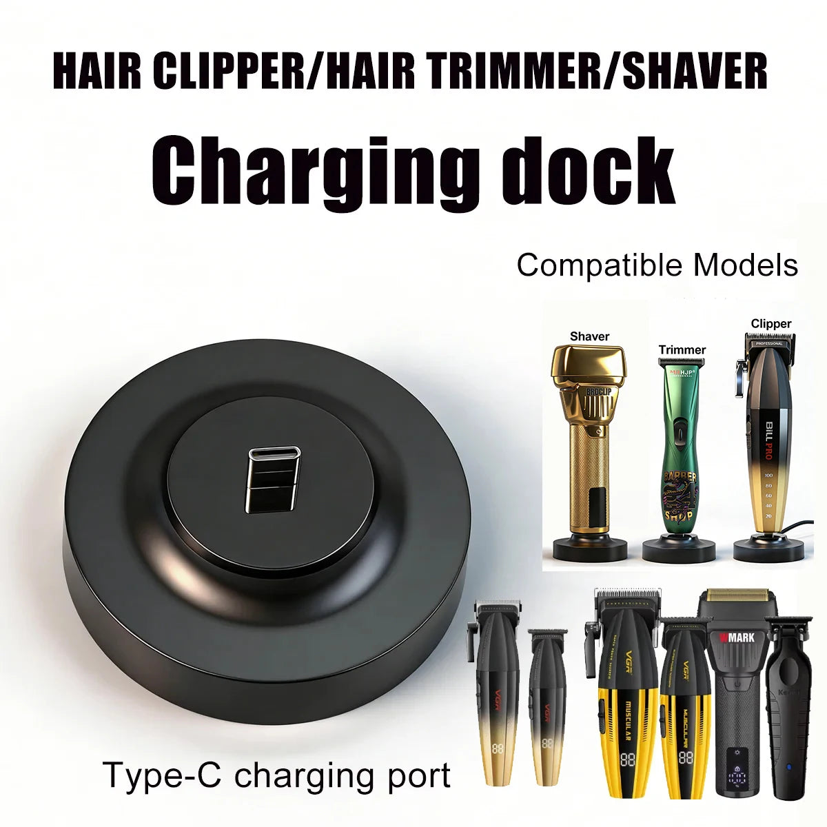 Replacement Shaver Charging Dock — NG-7982 / 363 / V003 / V906 / BL600 Reference