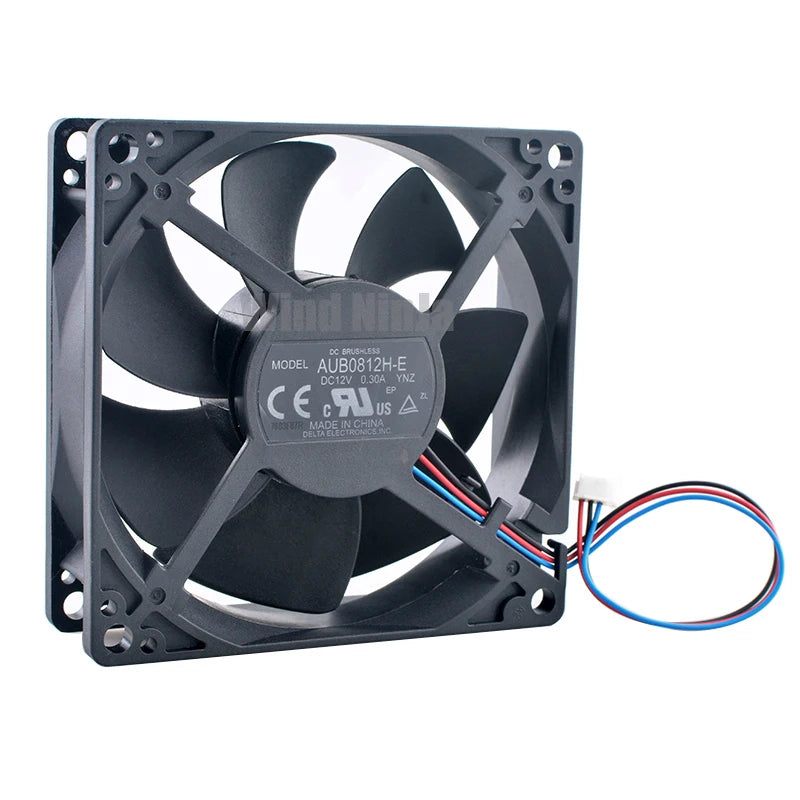 AUB0812H-E 8cm 80mm Fan 80x80x25mm DC12V 0.30A Axial Flow Fan Cooling Fan for Projectors