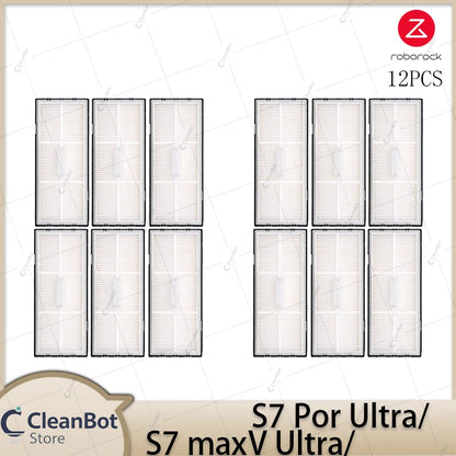 Compatible with Roborock S7 MaxV Ultra/S7 Pro Ultra Robot Vacuum Cleaner Accessories Main Brush Side Brush HEPA Filter Mop Cloths Spare Parts