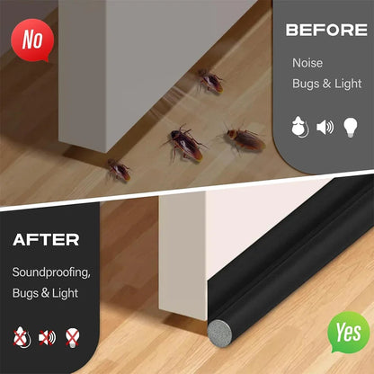 1pc Door Bottom Seal Strip, Windproof Dustproof Insectproof , Cuttable Door Gap Draft Blocker Weather Stripping