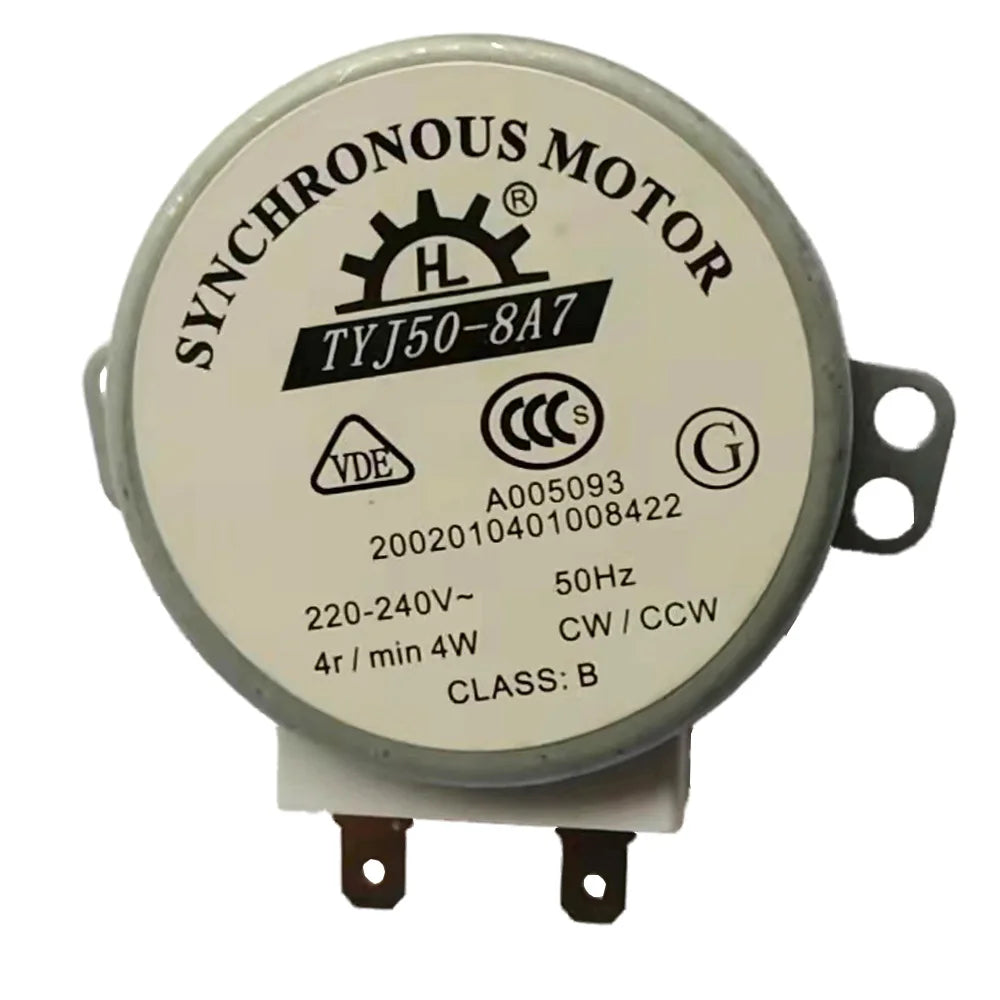 TYJ50-8A7 49TYZ-A2 Microwave Turntable Motor 220-240V 4W 50Hz CW/CCW Oven Tray Synchronous Motor for Air Blower