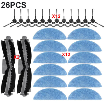 Compatible with (ECOVACS DEBOT Y1 PRO, DEEBOOT NEO 2.0, YEEDI Y1 PRO) Vacuum Parts Main Roller Side Brush Filter Mop Cloth Accessories