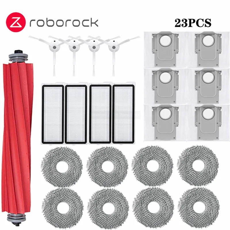 Compatible with Roborock Q Revo MaxV/Q Revo S/Q Revo Pro Robot Vacuums Cleaner Accessory Dust Bag Main Side Brush HEPA Filter Mop Cloths Spare
