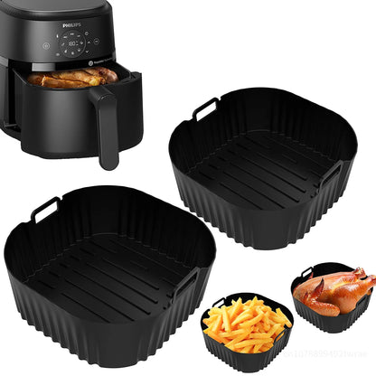 20cm Square Silicone Mould for Philips 2000 Series NA229/00 4.2L COSORI Airfryer 3.8 - 4.7L Reusable Airfryer Accessoires