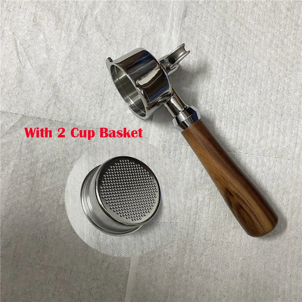 51mm Double Mouthed Coffee Portafilter For Homix/Gypas/Hibrew h11/Oster/Phico Coffee Machine Stainless Steel Coffee Handle