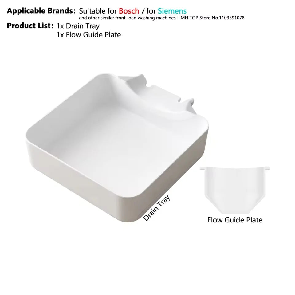 Washing Machine Drain Tray Suit Effectively Prevent Ground Overflow Water Collector Drainage Pump Lint Filter Cleaning Tray