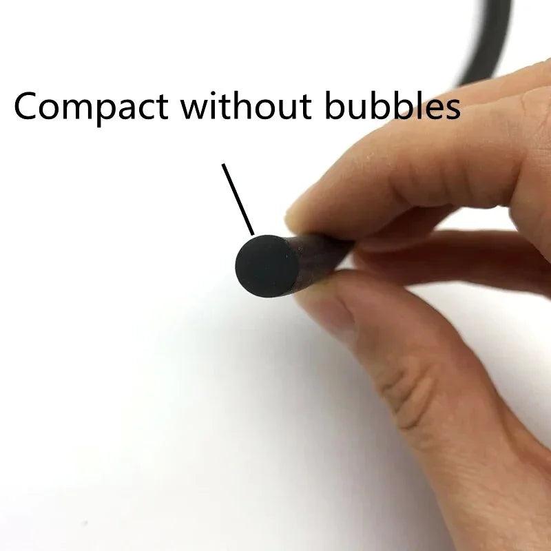 NBR Black Rubber Strip Seal OD0.8~10mm Nitrile Sealing Rope Solid Round Strip