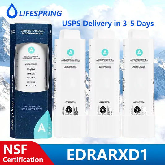Replacement Refrigerator Water Filter Compatible with Whirlpool EDRARXD1 / EDRARXD1B / WRMF3636RZ / WRFF3536SZ / WRMF3636RV — Model Options