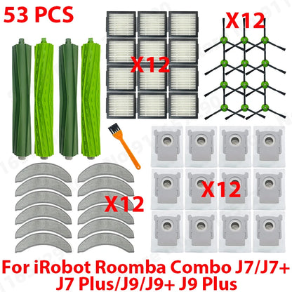 Main Side Brush Roller Mop Filters Dust Bag Spare Parts For IRobot Roomba Combo J7/J7+ J7 Plus/J9/J9+ J9 Plus Accessories