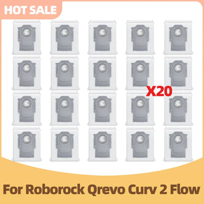 Compatible with Roborock Qrevo Curv 2 Flow / Qrevo Edge 2 Flow / Saros 20 Flow Roller Mop Main Side Brush Filter Dust Bag Parts