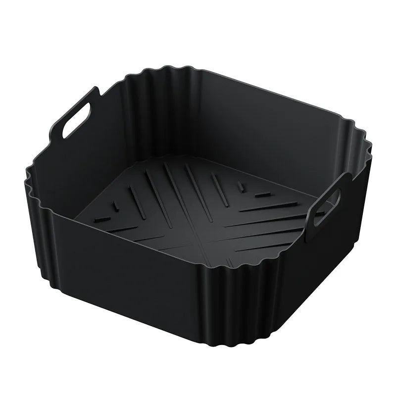 22.5cm Silicone Air Fryer Liners Reusable Non-Stick Basket for Ninja AF181 AF180 AF141 AF140 Other 5-8QT Air Fryer Accessories