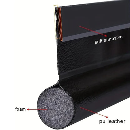 1pc Door Bottom Seal Strip Cuttable Insulation Under Door Draft Blocker Windproof Anti-Cold Gap Weather Stripping Acoustic Foam