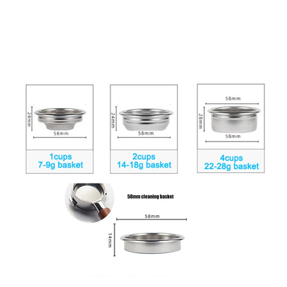 GAGGIA Bottomless Portafilter Filter 58mm Solid Wood Handle Stainless Steel With 9g 18g 22g Basket for Gaggia Coffee Machine