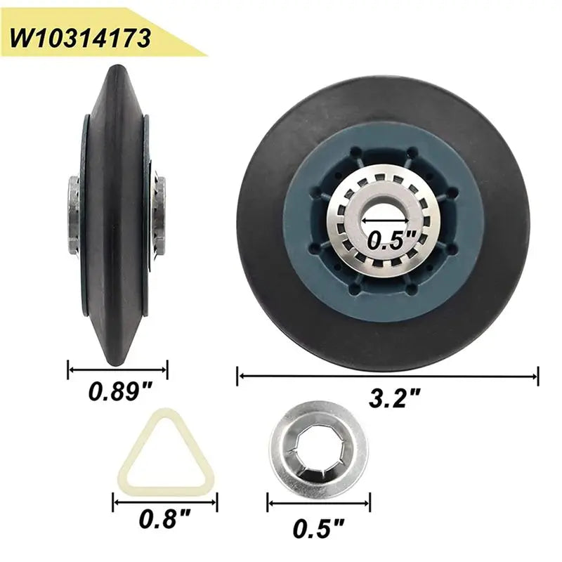 Buy Now 32Pack W10314173 Dryer Drum Roller Replacement For Dryer Compatible with WPW10314173 Roller Drum Support Kit Dryer Parts