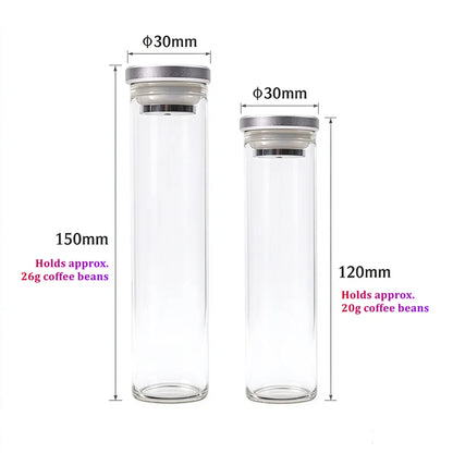 Coffee Barista Tools Set Silicone Dosing Cup Spray Bottle Glass Bean Storage Airtight Container One Way Valve Aluminum Cap