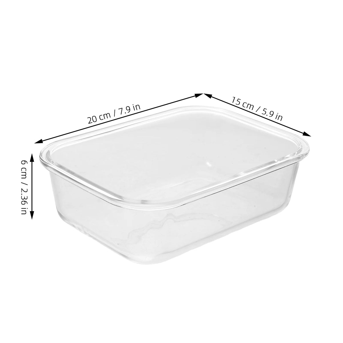 2Pcs Borosilicate Glass Baking Dish Heat Resistant Pan Compatible with Air Fryer Oven Bakeware Glass Container Kitchen Baking Glassware