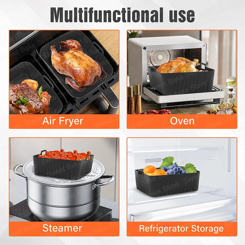 Silicone Mould & Glove Air Fryer Accessories for Philips Airfryer 4000 Series Stacked Dual Basket 10L, Philips AirFryer NA462