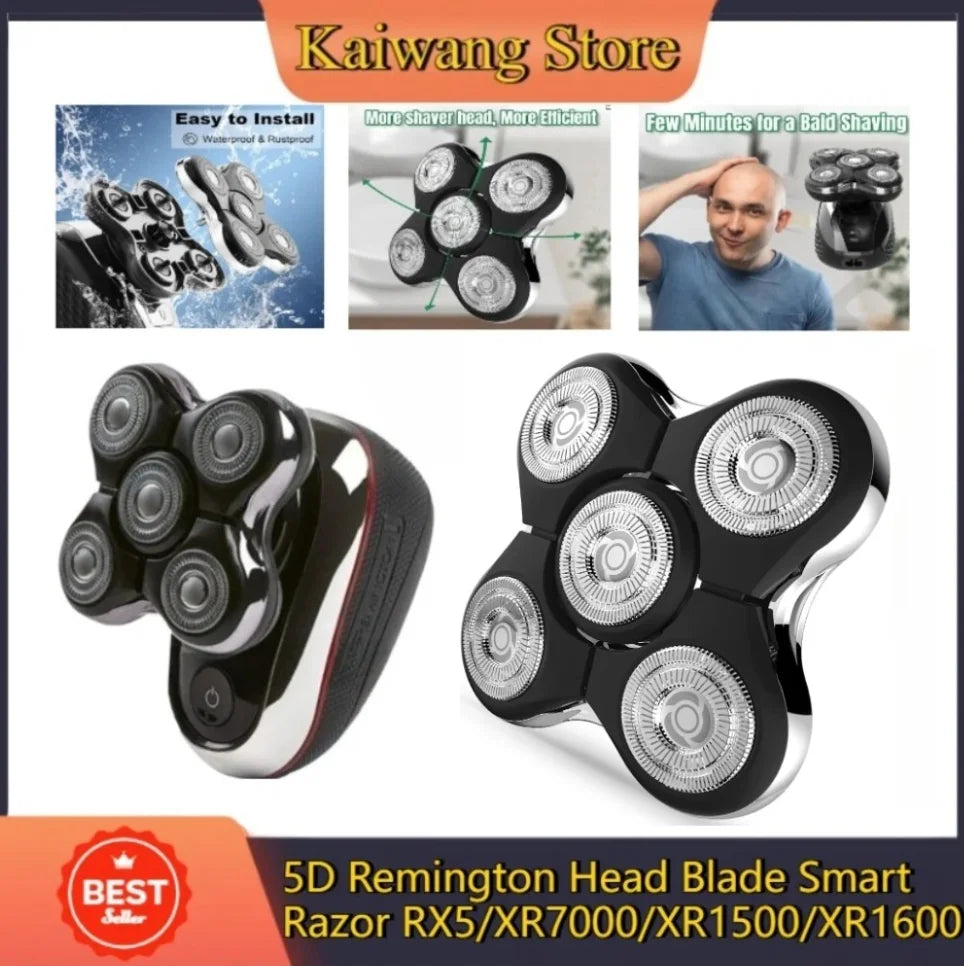 Men'S Multi-Function Washable Rotary Barber Shaver Razor 5D Remington RX5/XR7000/XR1500 Head Blade Smart Razor Accessories