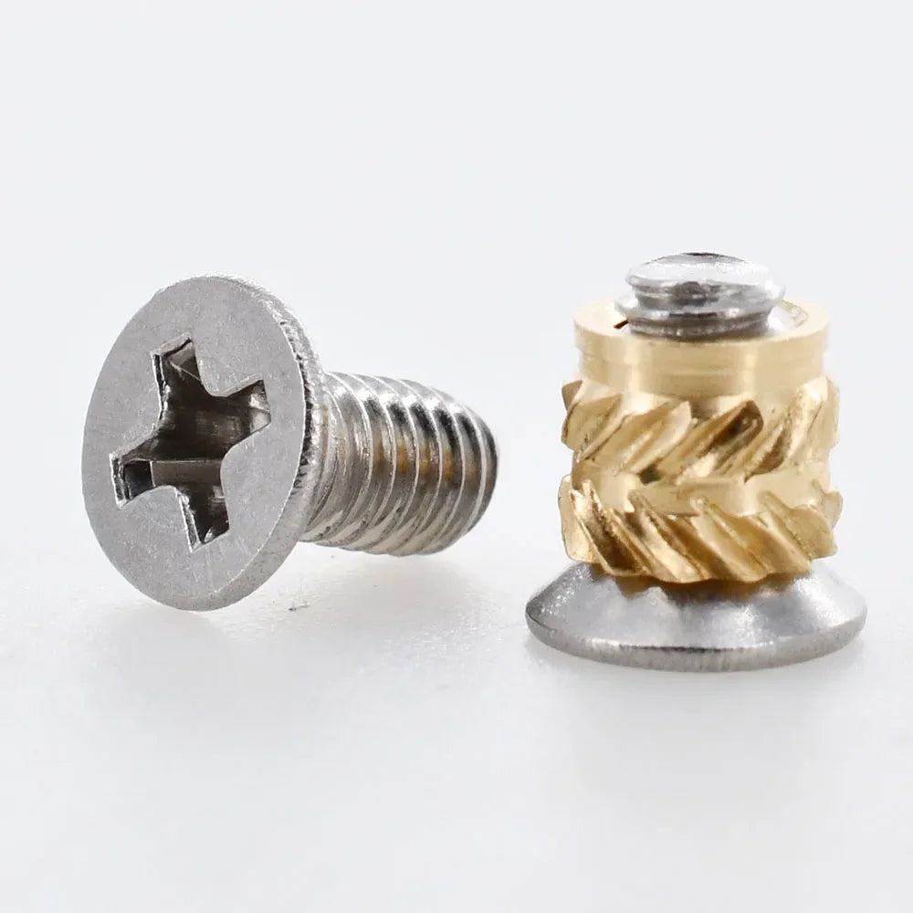 M2 M2.5 M3 M4 M5 M6 Hot Melt Brass Insert Nuts 3D Printer Heating Copper Nut PCB Laptop Stainless SteelScrew Bolt Insertnut Kit
