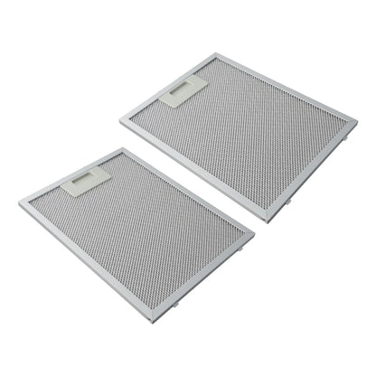 Set of 2 Metal Cooker Hood Filters with Enhanced Grease Filtration Fits Most Range Hoods Dimensions 300 x 240 x 9mm