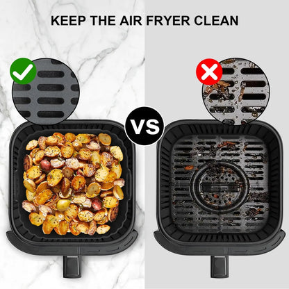 Round Silicone Air Fryer Liner Non-stick Baking Tray Household Reusable Silicone Mat Easy Clean Oven Airfryer Cooking Accessory