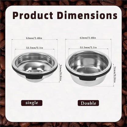 NECESSITYFor Ninja Luxe Cafe ES601& ES701 Compatible 2Pcs Coffee Filter Baskets-Single& Double Cup, Pressurized Portafilter De