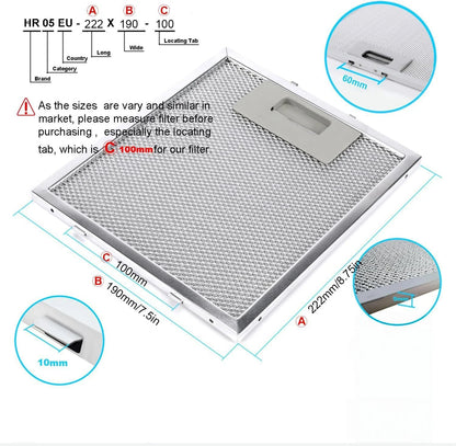 Range Hood Filter Cooker Hood Grease Leach Smoking Machine Grease Filter Screen Kitchen Metal Filter Network Replacement Parts