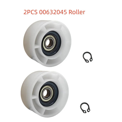 2pcs 00632045 Tumble Dryer Roller Wheel Tension Pulley Idler 632045