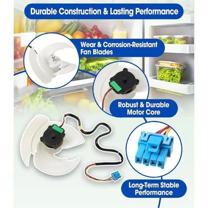 Replacement Refrigerator Fan Motor — 12V Compatible with LG EAU65058502