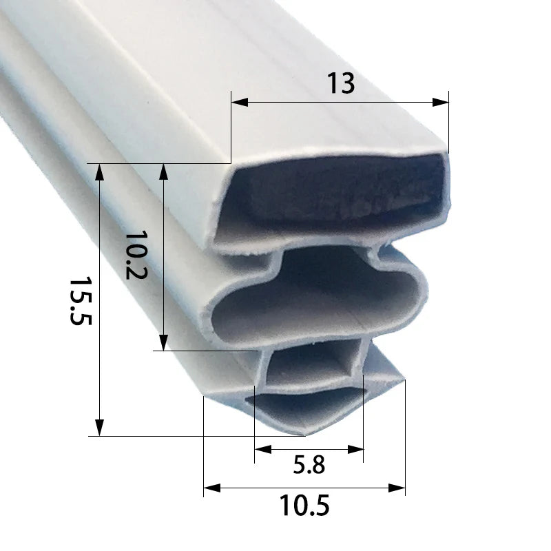 Refrigerator Door Seal — 2.5m Magnetic — Uncut Strip