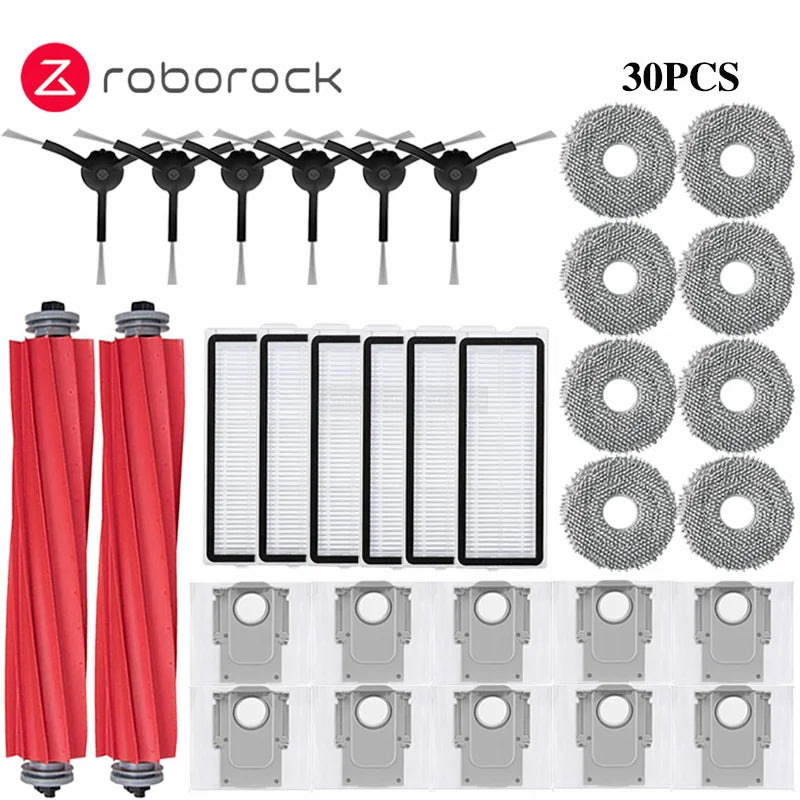 Compatible with Roborock Q Revo MaxV/Q Revo S/Q Revo Pro Robot Vacuums Cleaner Accessory Dust Bag Main Side Brush HEPA Filter Mop Cloths Spare