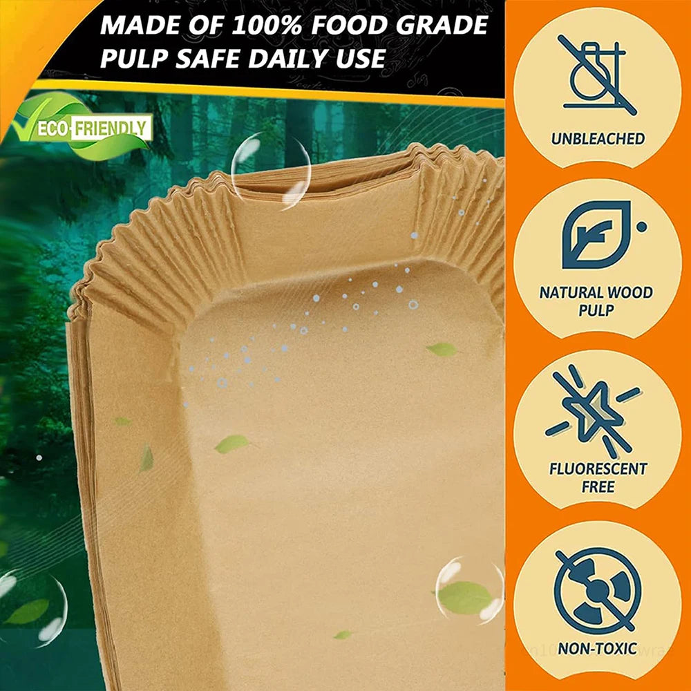 Air Fryer Liners for AF500UK AF500UKCP 10.4L Ninja Foodi Flex Drawer, 150pcs Disposable Parchment Paper Liners Dual Air fryers
