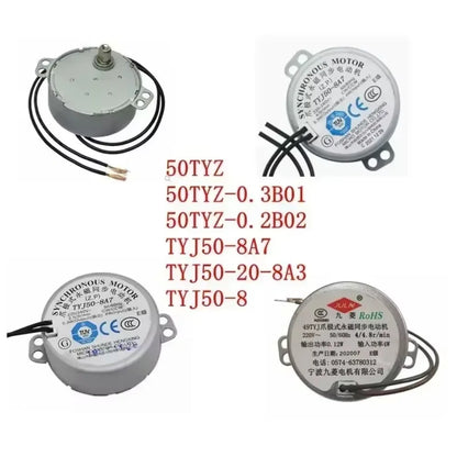 Synchronous Motor For Air Blower TY-50A TYJ50-8 TYJ50-20-8A3 50TYZ TYJ50-8A7 Electric Oven Microwave Oven Tray Motor parts