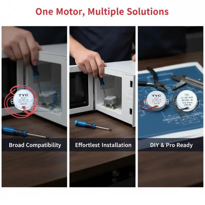TYC-50 AC 12V Stable Synchronous Motor 5-6R/min High Torque Compact Size Motor for Microwave Turntable & Rotating Display