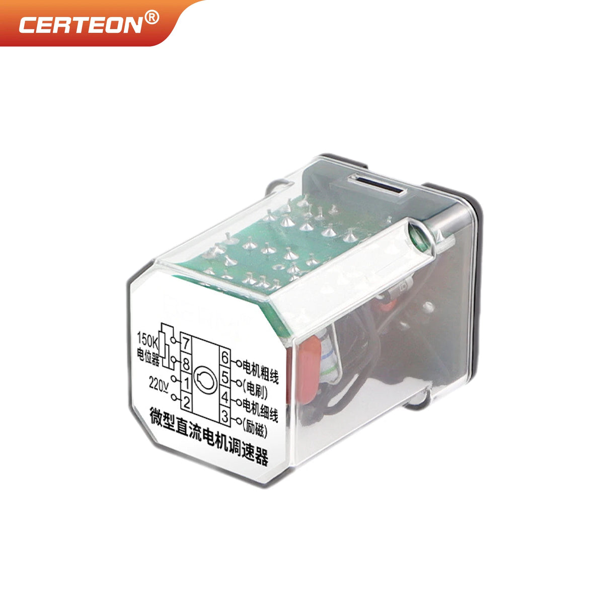 900 Type DC Motor Speed Controller 60W 220V Micro 8-Pin Sealing Machine Regulator Transparent Shell Industrial Use