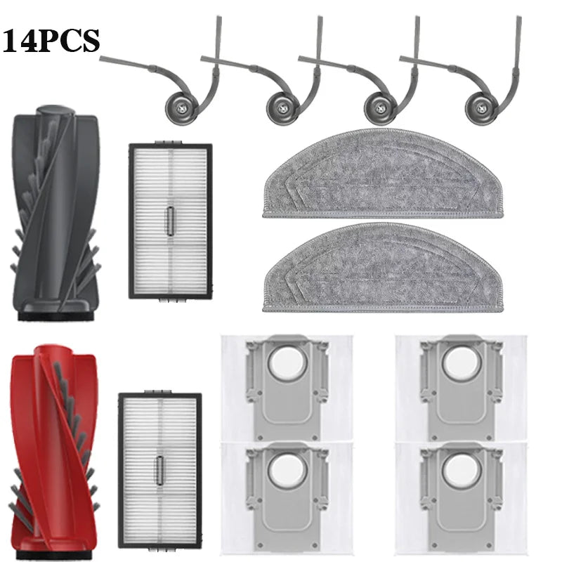 Compatible with Roborock Saros 20 Sonic / S10 MaxV Ultra Vacuum Spare Parts Main Side Brushes Mop Cloths HEPA Filters Dust Bags Accessories