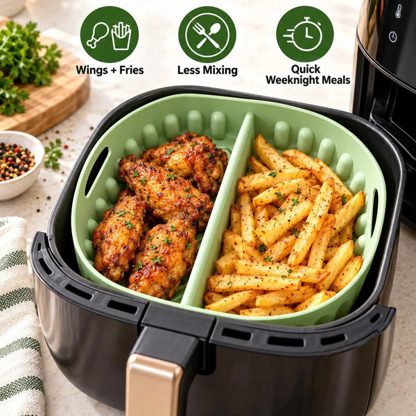 Air Fryer Silicone Liners Air Fryer Silicone Pot Reusable Silicone Air Fryer Liners Non Stick Air Fryer Basket Accessories