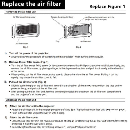 Replacement Projector Air Filter Compatible with Panasonic ET-RFM100 / PT-MZ670 / PT-MZ680 / PT-MZ77 / PT-MW530 — Model Options