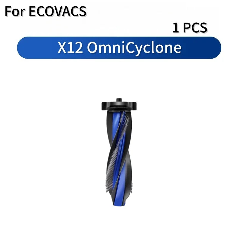For ECOVACS Deebot X12 OmniCyclone Robot Vacuum Accessories Main Roller Brush Side Brush Dust Bag HEPA Filter Roller Mop Cloth