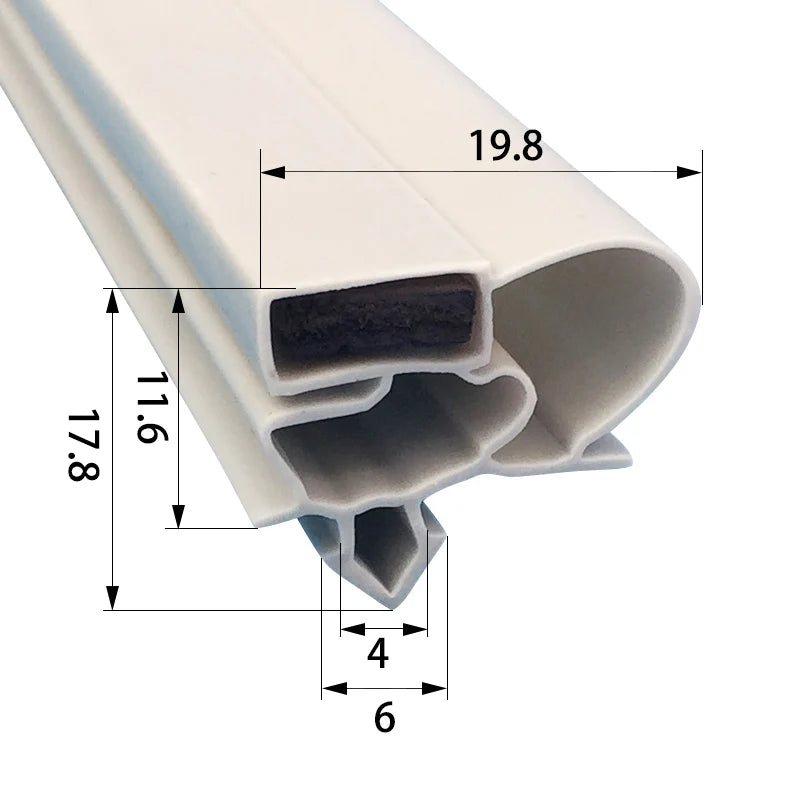 Refrigerator Door Seal — 2.5m Magnetic — Uncut Strip