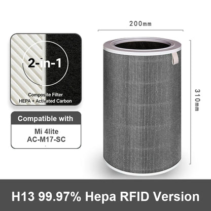PM2.5 Filter 4 Lite Activated Carbon Filter 4 Lite for Air Purifier 4 Lite Replacement 4 Lite Filter M17-FLP-GL (BHR5272GL)