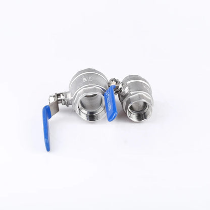 304 316 Stainless Steel BSPT 1/4" 3/8" 1/2" 3/4" 1" 1-1/2" 2' Female 2P Full Port Ball Valve with Vinyl Handle Thread Valves