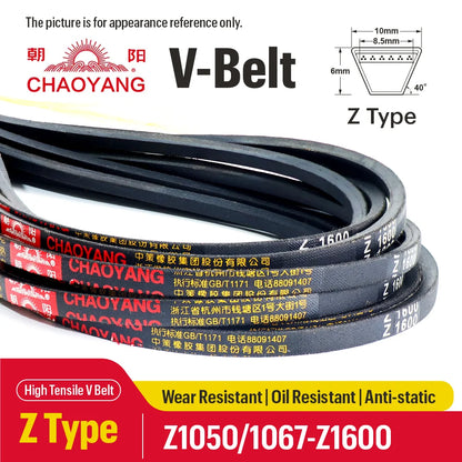 CHAOYANG Z Type V-Belt Z1050/1067/1092/1100/1118-Z1600 Replacement Transmission Belt for Washer, Sealing Machine, Dough Maker