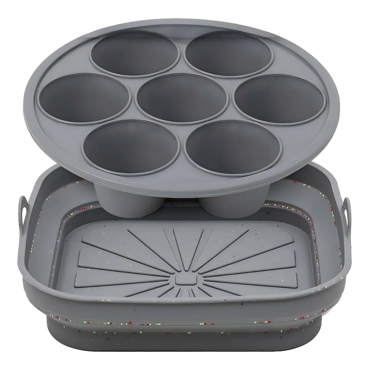 Heat Resistant Air Fryer Accessories Set Silicone Basket Liner for 5-8 Quart Models Dishwasher Safe Mold