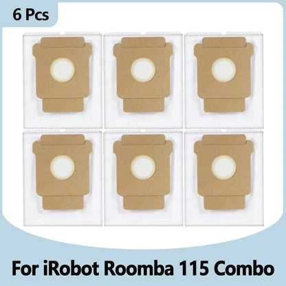 Compatible with IRobot Roomba 115 Combo/115 Combo+ Vacuum Cleaner Replacement Parts Main Roller Brush Side Brush Filter Mop Pad Dust Bag